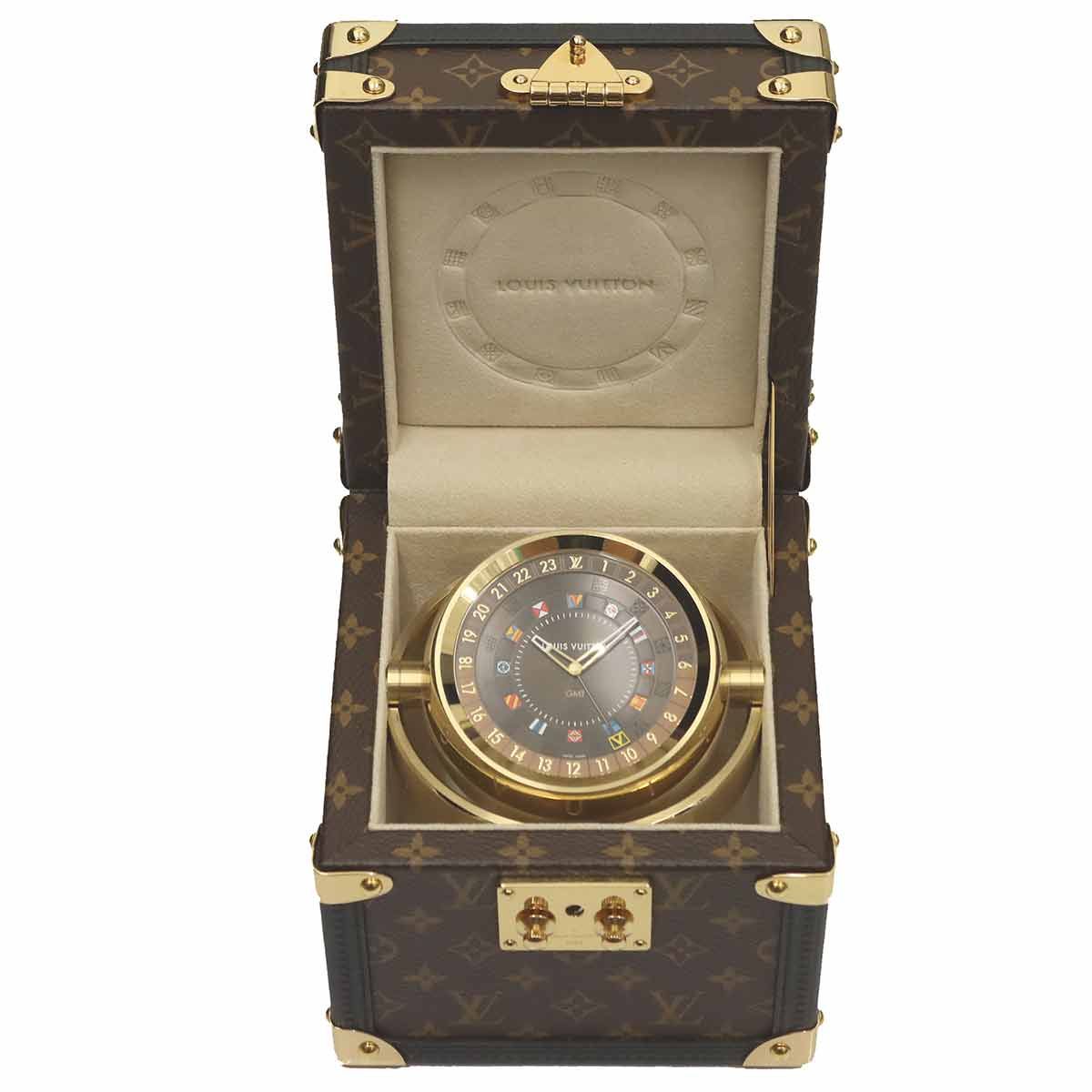Louis Vuitton Tambour Dual Time Table Clock Trunk GMT Watch — view 2