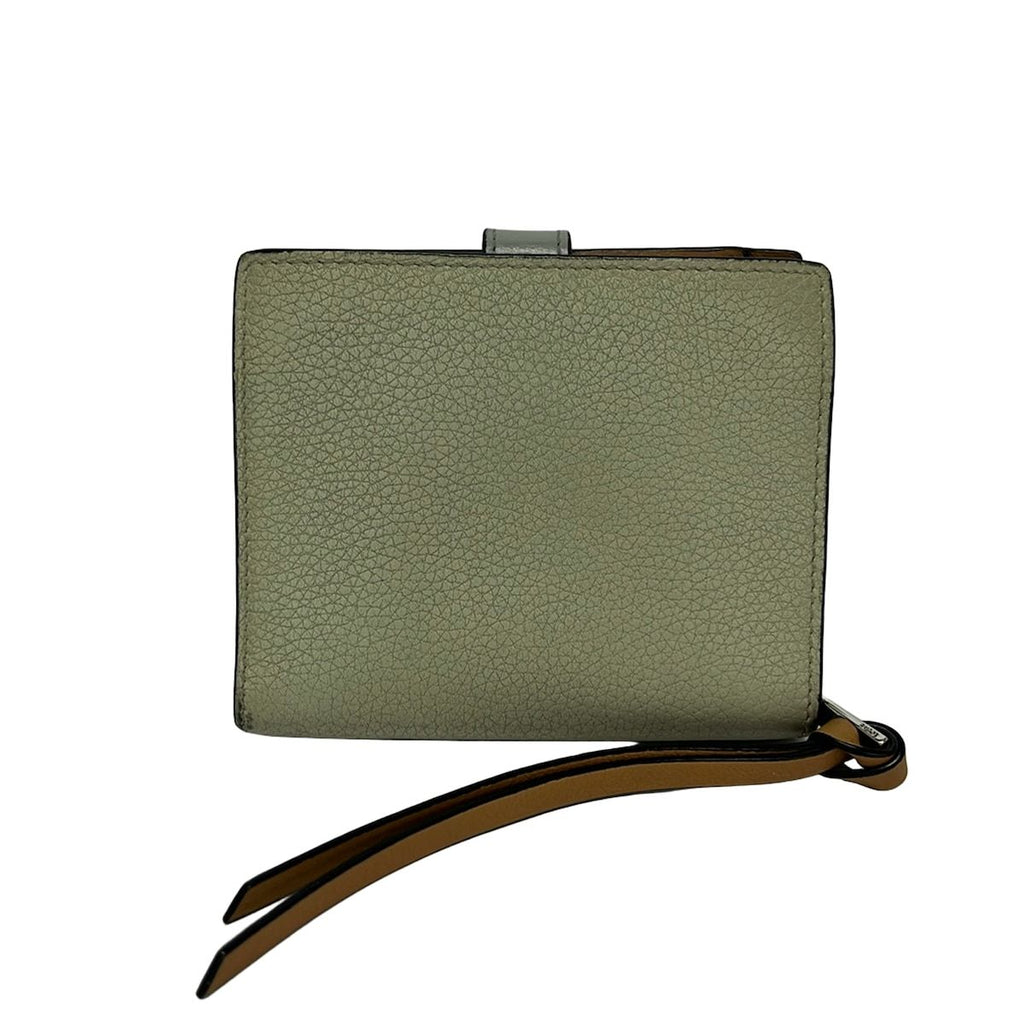 Loewe Bifold Wallet Compact Zip Gray Leather — view 2