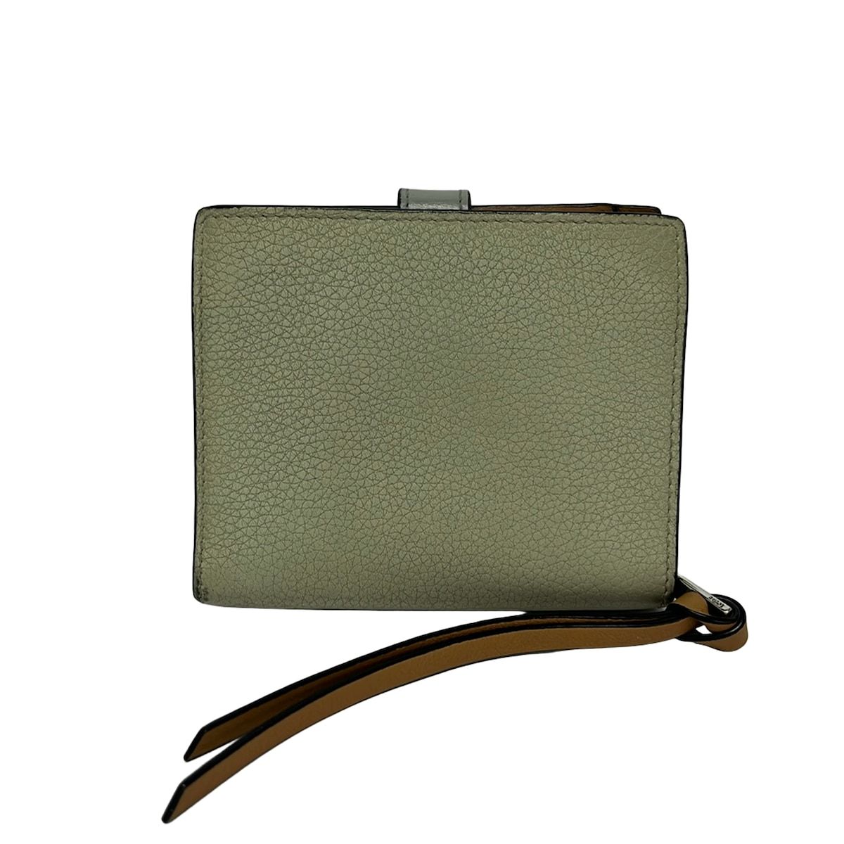 Loewe Bifold Wallet Compact Zip Gray Leather — view 2