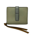 Loewe Bifold Wallet Compact Zip Gray Leather