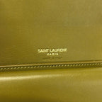 Saint Laurent Paris Trifold Wallet Cassandra Matelasse Carre Multi Fold Khaki — view 5