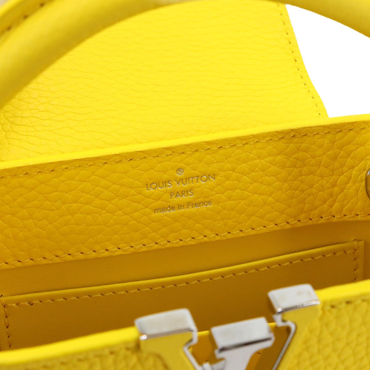Louis Vuitton Capucines Mini 2-Way Bag Taurillon Leather Yellow — view 8