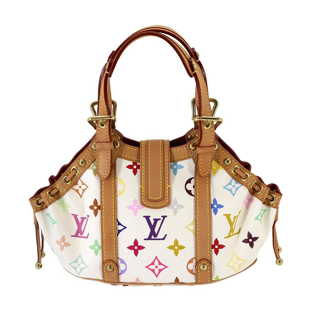 Louis Vuitton Monogram Multicolor Theda Hand Bag Blanc Gold PM — view 3