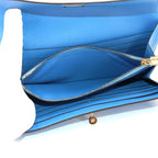 Hermes Kelly Wallet Bifold Epsom Blue Paradise Gold — view 7