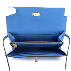Hermes Kelly Wallet Bifold Epsom Blue Paradise Gold — view 6