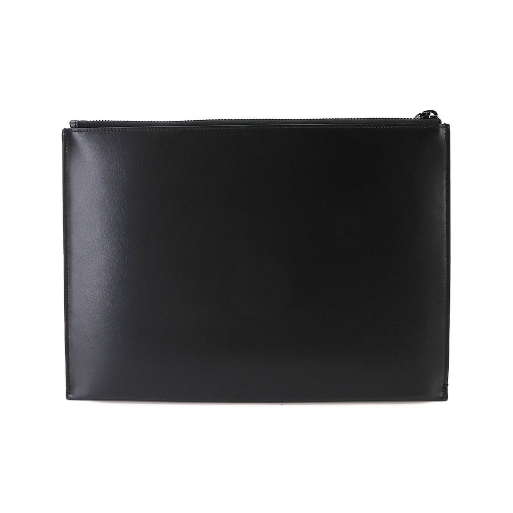 Saint Laurent Clutch Multi Case Leather Black Silver — view 3