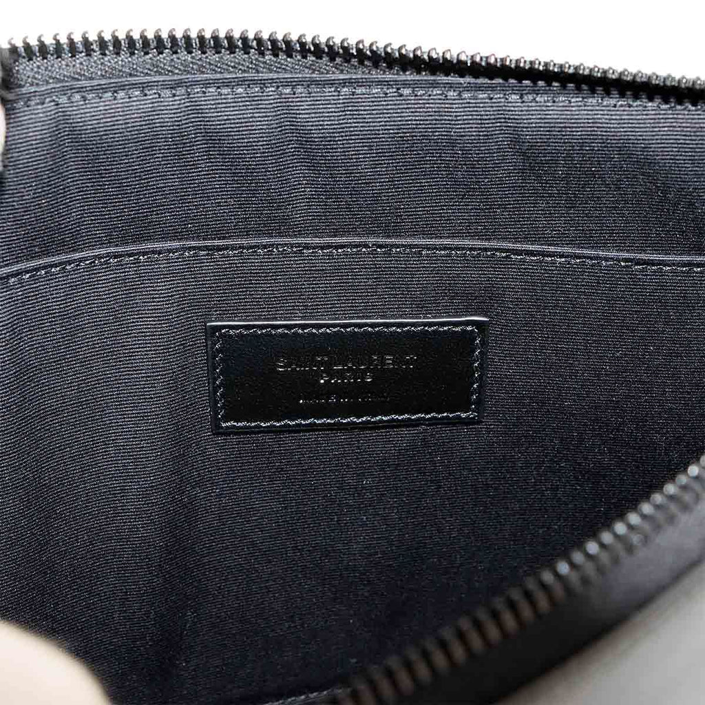 Saint Laurent Clutch Multi Case Leather Black Silver — view 7
