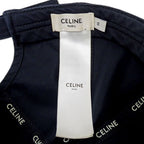 Celine Cap Cotton Black M Baseball Cap Hat Triomphe — view 6