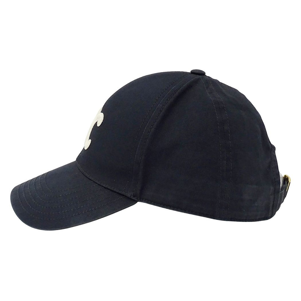 Celine Cap Cotton Black M Baseball Cap Hat Triomphe — view 3