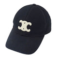 Celine Cap Cotton Black M Baseball Cap Hat Triomphe