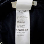 Celine Cap Cotton Black M Baseball Cap Hat Triomphe — view 7