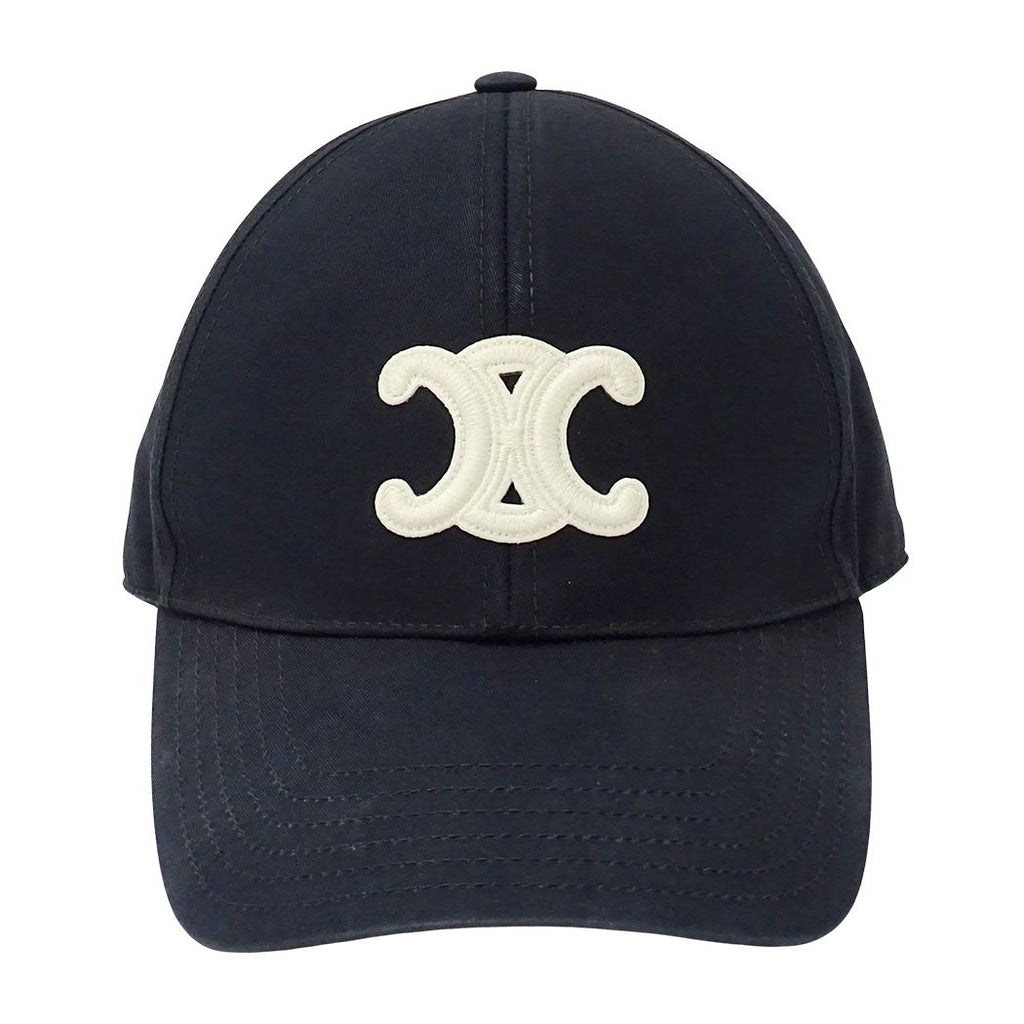 Celine Cap Cotton Black M Baseball Cap Hat Triomphe — view 2