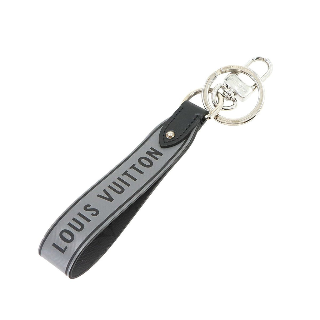 Louis Vuitton Monogram Eclipse Reverse Dragonne Capital LV Key Holder Bag Charm — view 3