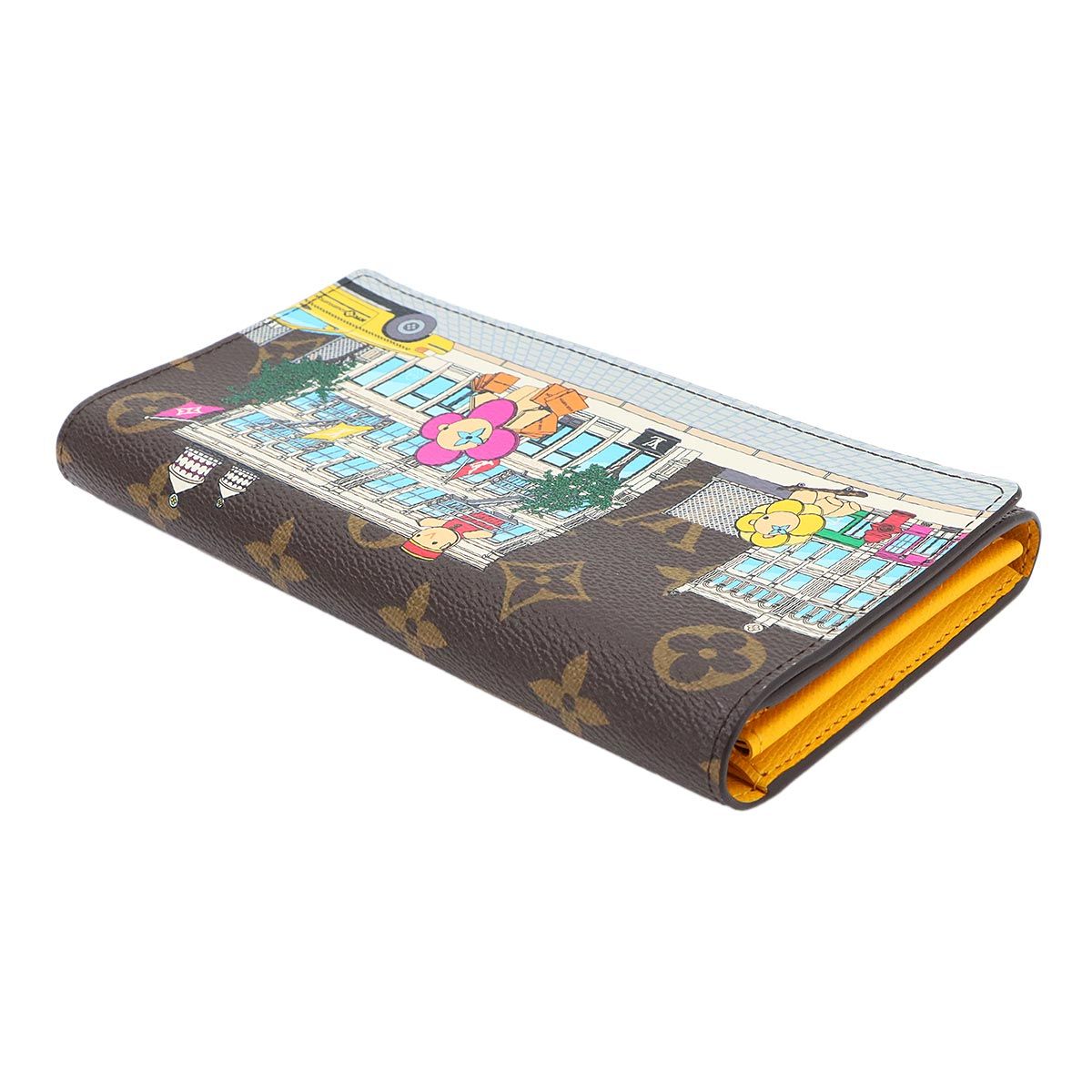 Louis Vuitton Vivienne Monogram Portefeuille Sarah NM Bifold Wallet Brown — view 3