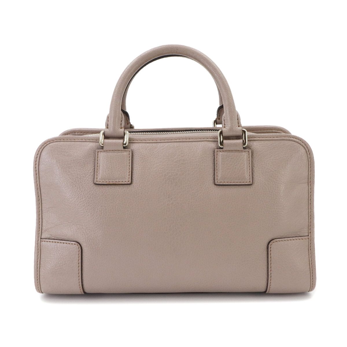 Loewe Amazona 28 Hand Bag Leather Beige Silver Greige — view 3