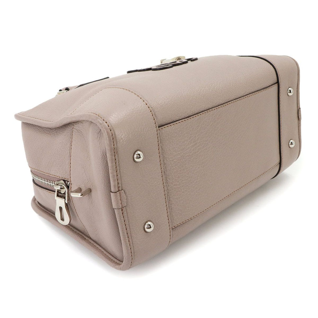 Loewe Amazona 28 Hand Bag Leather Beige Silver Greige — view 5