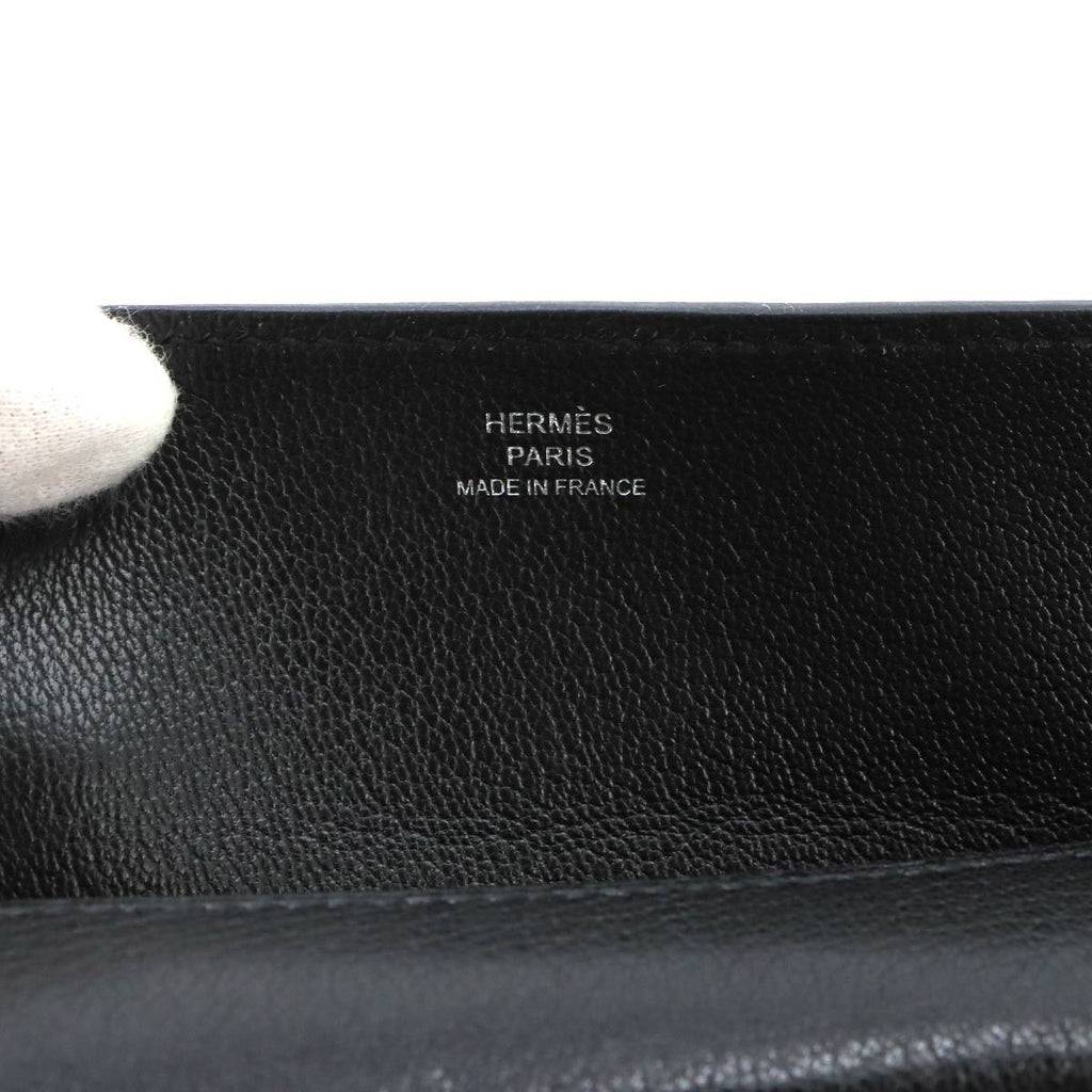 Hermes Neo Medor Clutch Chevre Chamkila Black Silver — view 7
