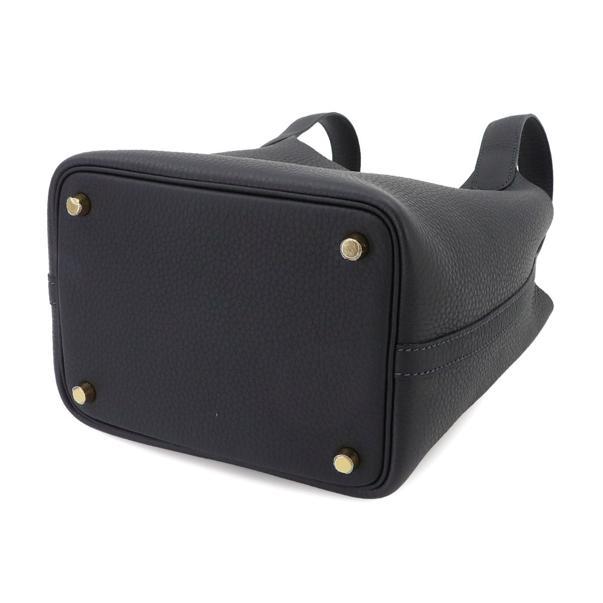 Hermes Picotin Lock PM Hand Bag Taurillon Clemence Cavern Gold — view 5