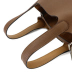 Hermes Picotin Lock Eclat 18 PM Hand Bag Taurillon Clemence Swift Halzan Biscuit — view 6