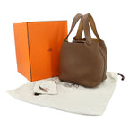 Hermes Picotin Lock Eclat 18 PM Hand Bag Taurillon Clemence Swift Halzan Biscuit — view 2