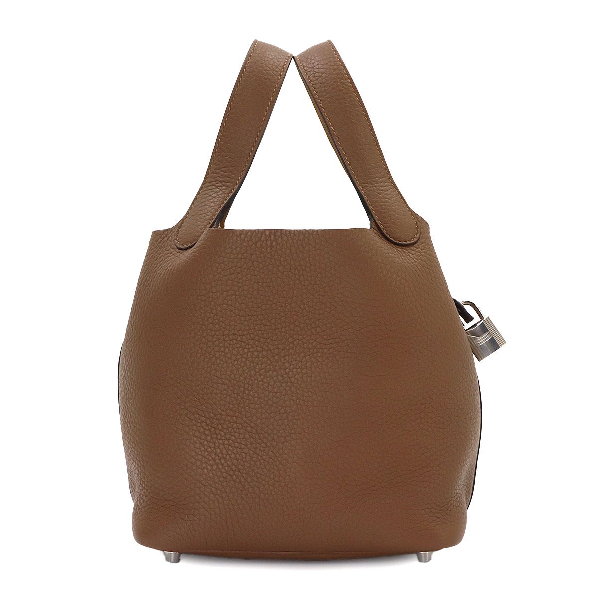 Hermes Picotin Lock Eclat 18 PM Hand Bag Taurillon Clemence Swift Halzan Biscuit — view 3