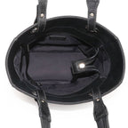 Chanel Paris Biarritz PM Tote Bag Nylon Leather Black Silver — view 7