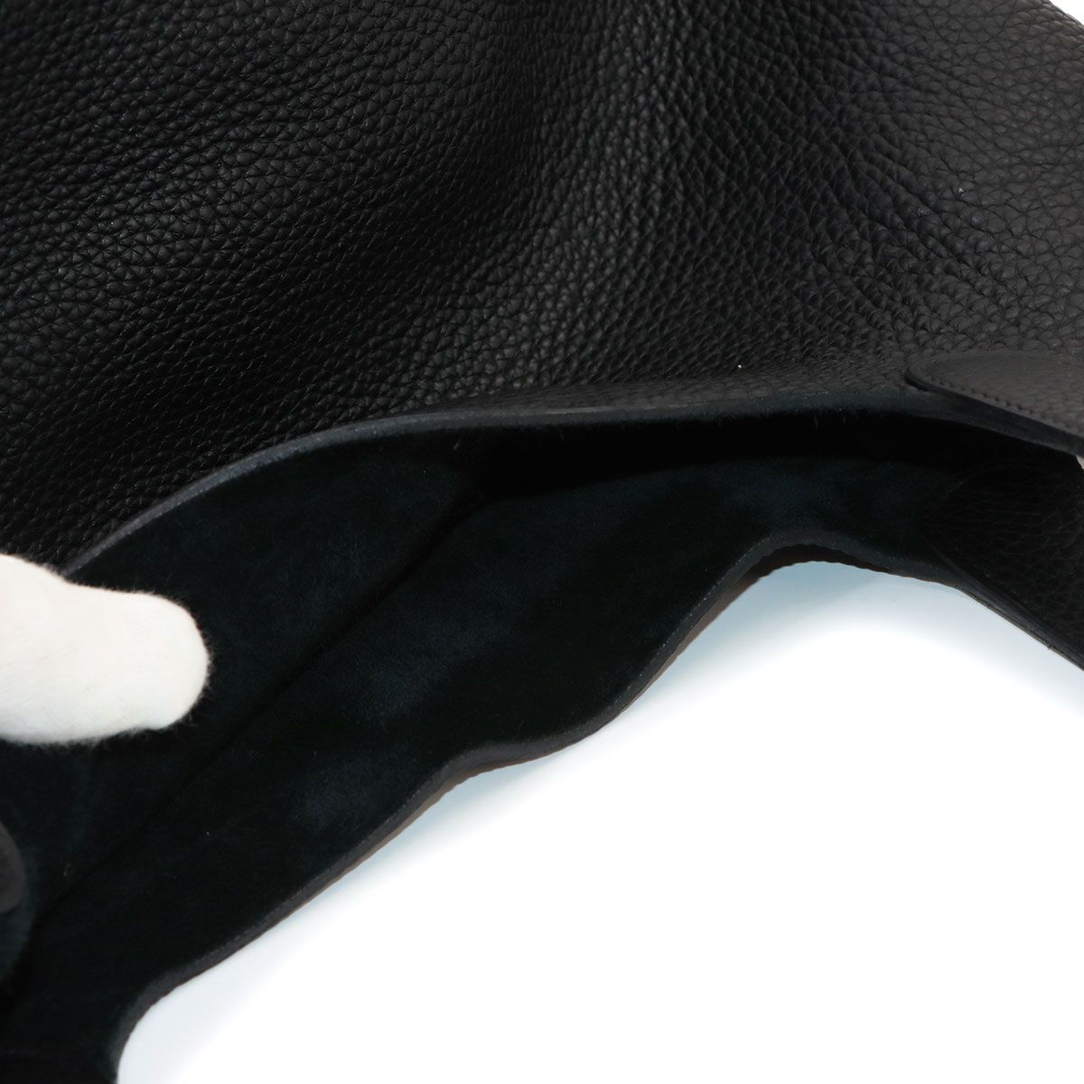 Hermes Picotin GM Hand Bag Taurillon Clemence Black — view 8