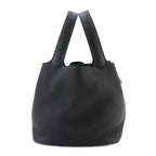 Hermes Picotin Lock 22 Hand Bag Taurillon Clemence Black Silver — view 2