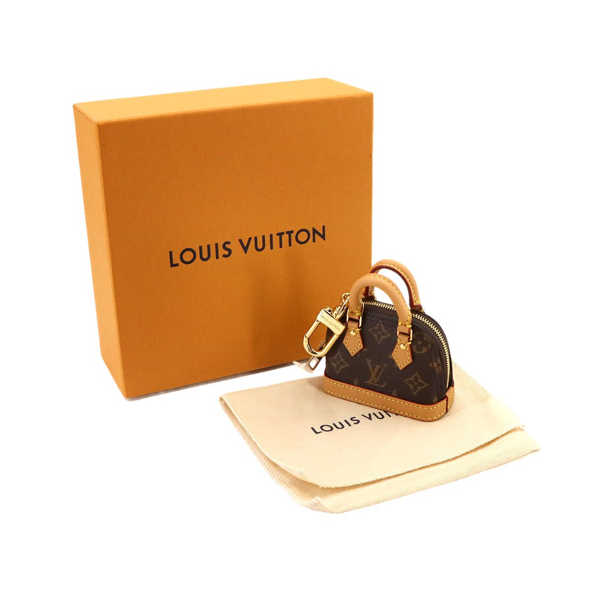 Louis Vuitton Monogram Bag Charm Micro Alma Key Holder Brown — view 2