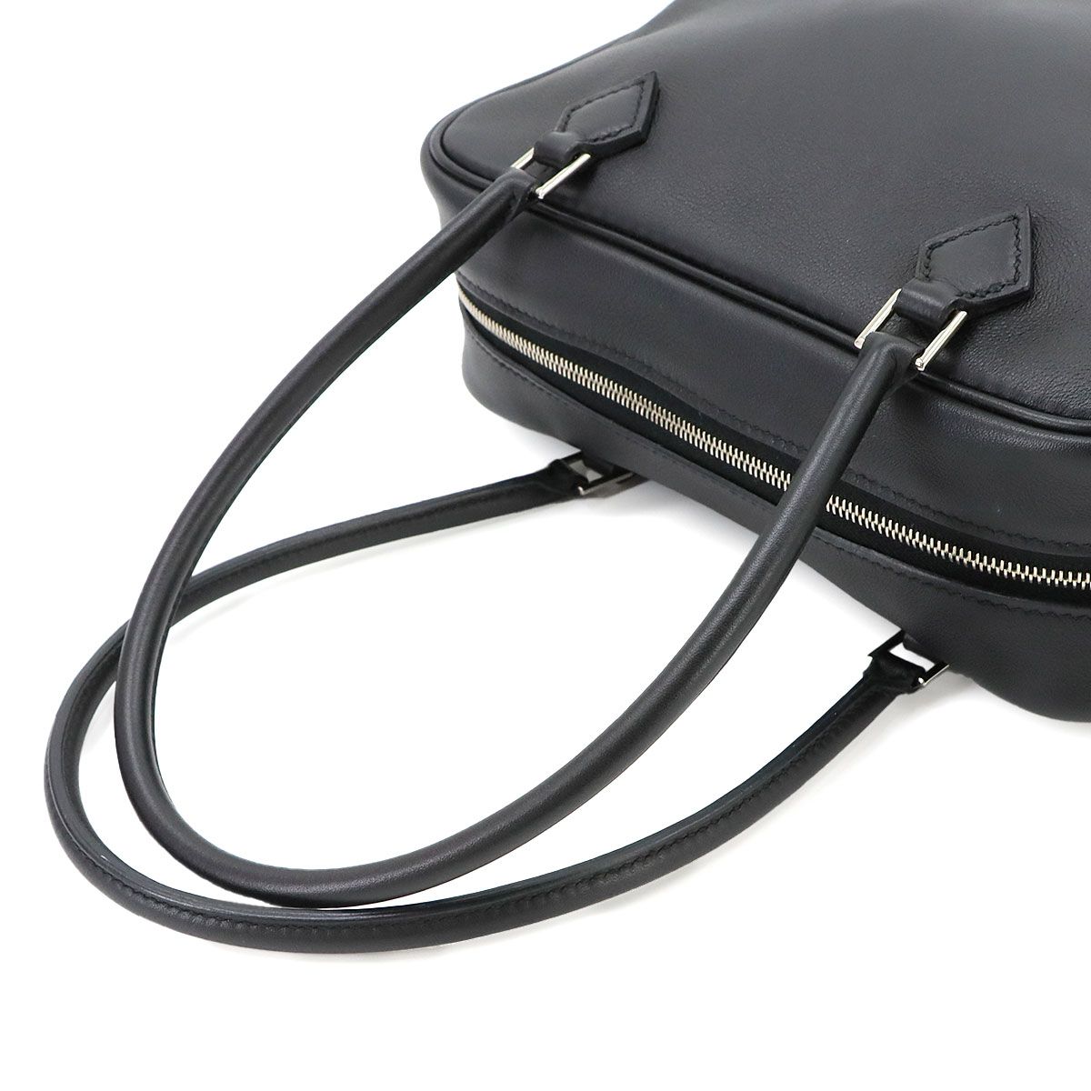 Hermes Mini Plume 20 Hand Bag Swift Black Silver 20 — view 6