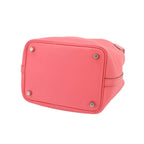 Hermes Picotin Lock PM Hand Bag Taurillon Clemence Rose Azalea Silver — view 4