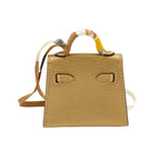 Hermes Kelly Twilly Mini Bag Charm Chevre Gold — view 3