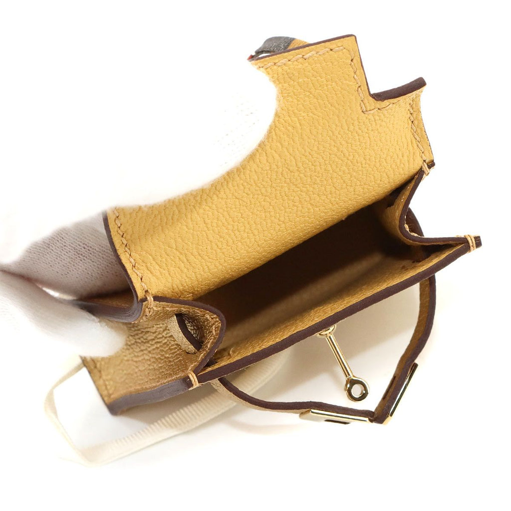 Hermes Kelly Twilly Mini Bag Charm Chevre Gold — view 7
