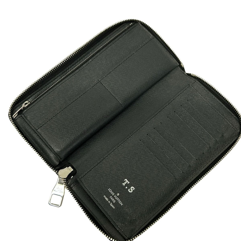Louis Vuitton Wallet Taiga Zippy Vertical Noir Leather — view 3
