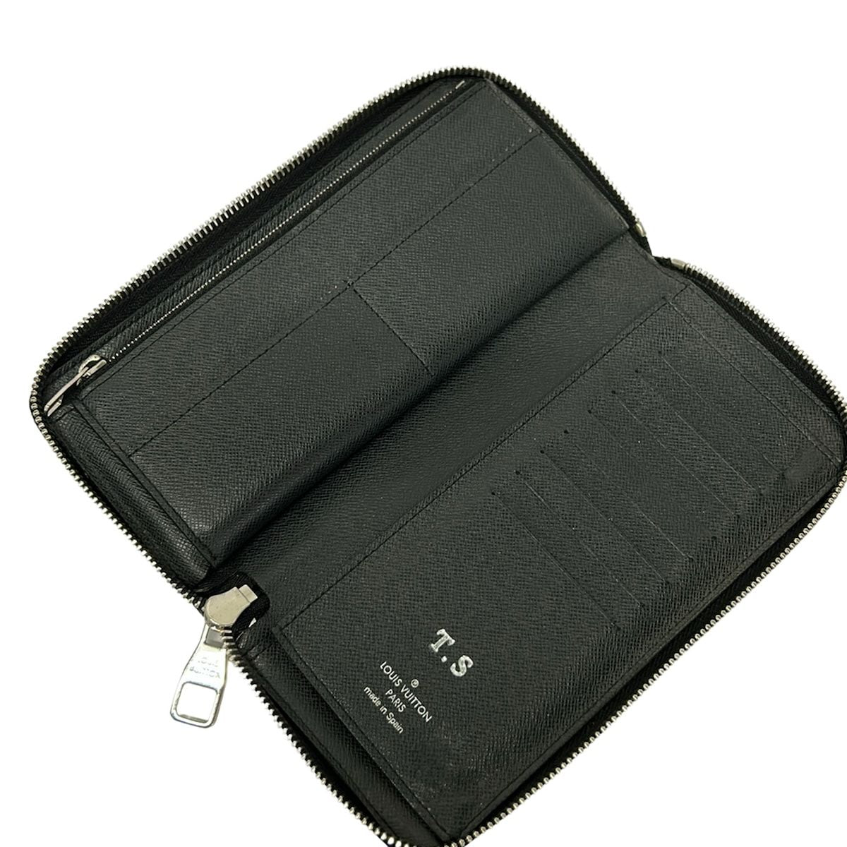 Louis Vuitton Wallet Taiga Zippy Vertical Noir Leather — view 3