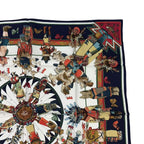 Hermes Scarf Carre 90 Silk Kachinas Navy — view 4