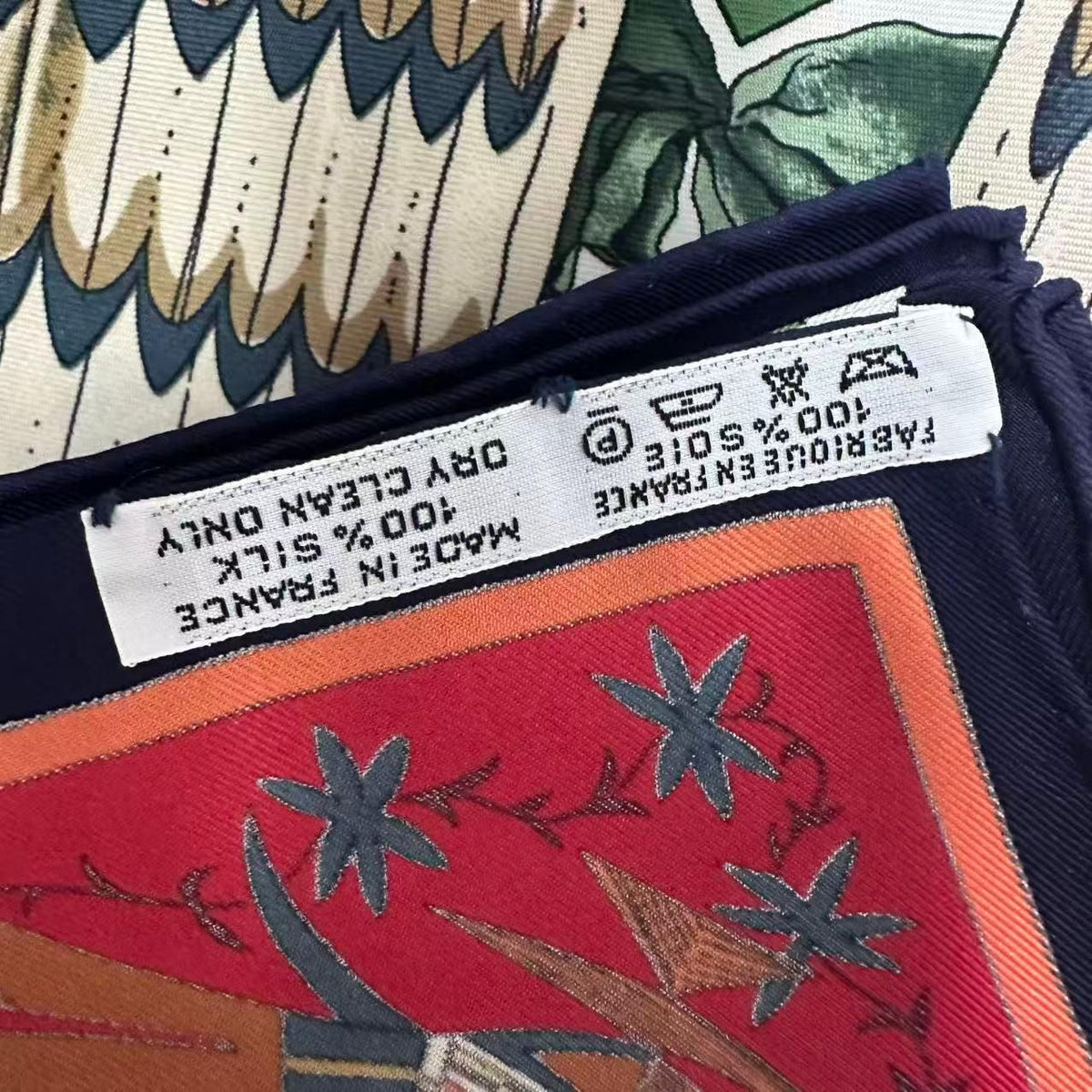 Hermes Scarf Carre 90 Silk Kachinas Navy — view 7