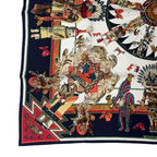 Hermes Scarf Carre 90 Silk Kachinas Navy — view 5