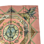 Hermes Carre 90 Scarf Rocaille Seashell Silk Pink — view 4
