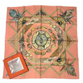 Hermes Carre 90 Scarf Rocaille Seashell Silk Pink