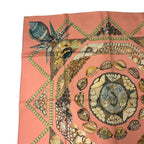 Hermes Carre 90 Scarf Rocaille Seashell Silk Pink — view 3