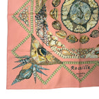 Hermes Carre 90 Scarf Rocaille Seashell Silk Pink — view 5