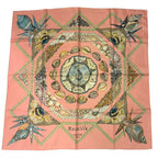 Hermes Carre 90 Scarf Rocaille Seashell Silk Pink — view 2