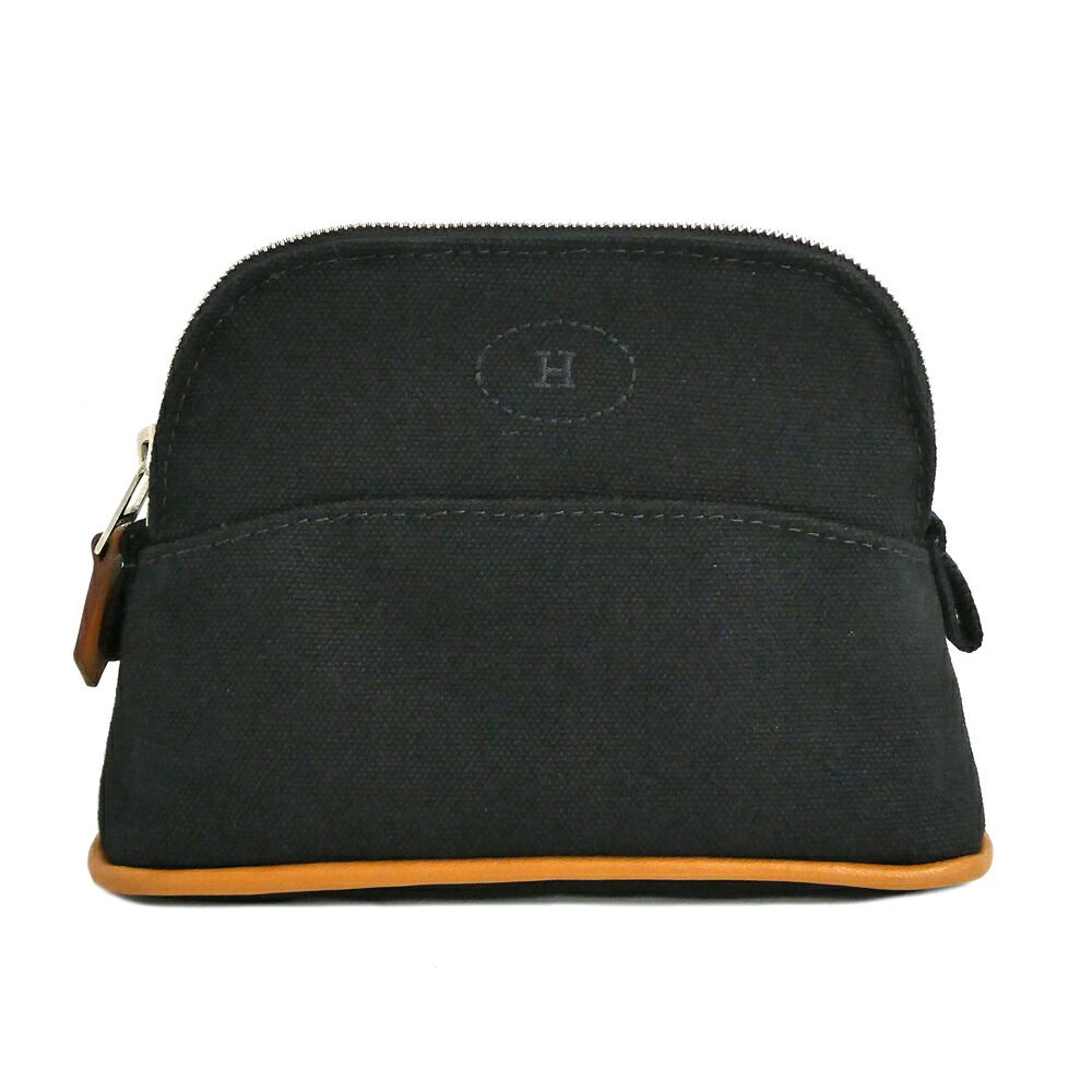 Hermes Bolide Pouch Mini Black 16 Cotton