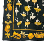 Hermes Carre 90 Silk Scarf la Danse la Dance Ballerina Black — view 5