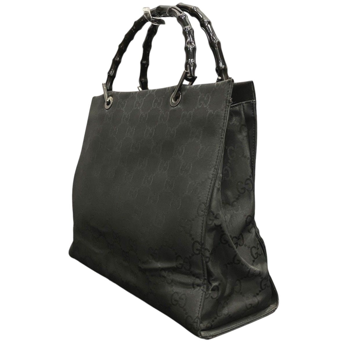 Gucci Bamboo Tote Bag GG Nylon — view 6