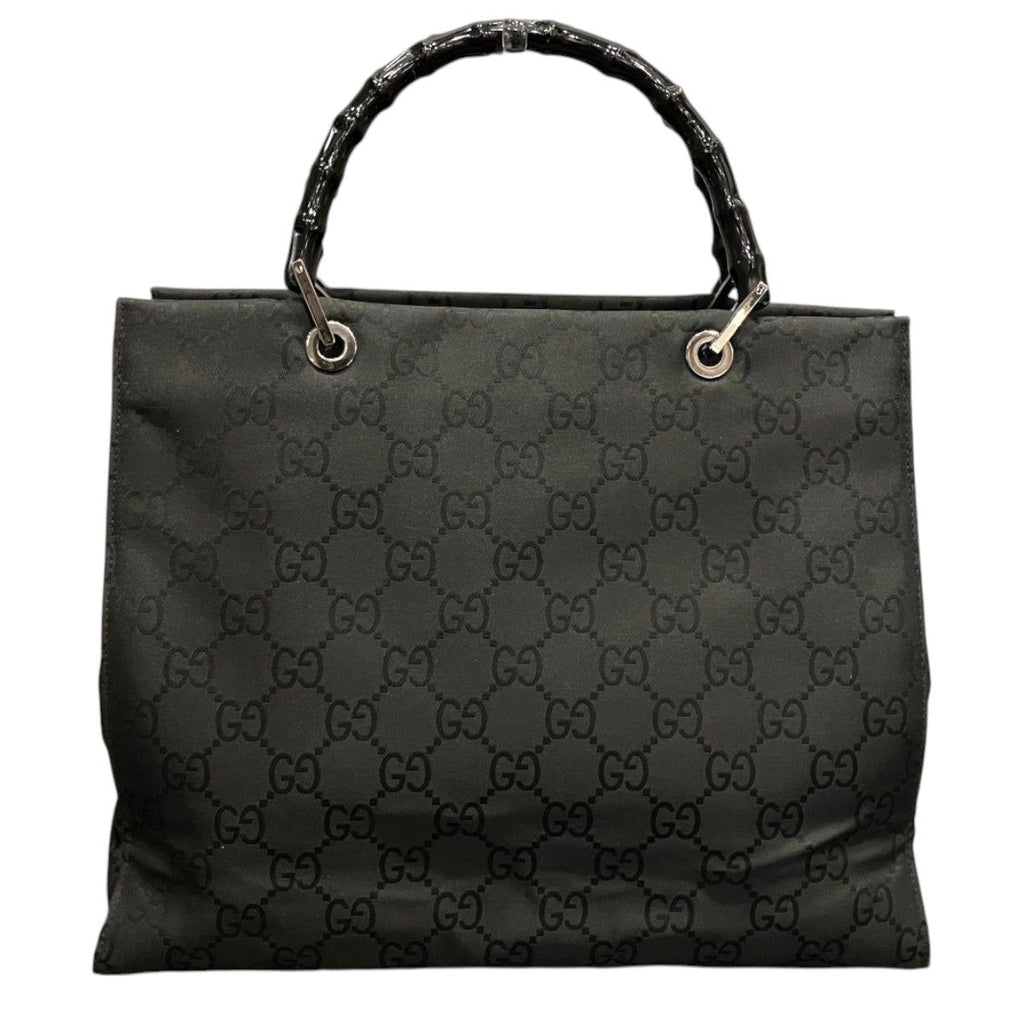 Gucci Bamboo Tote Bag GG Nylon