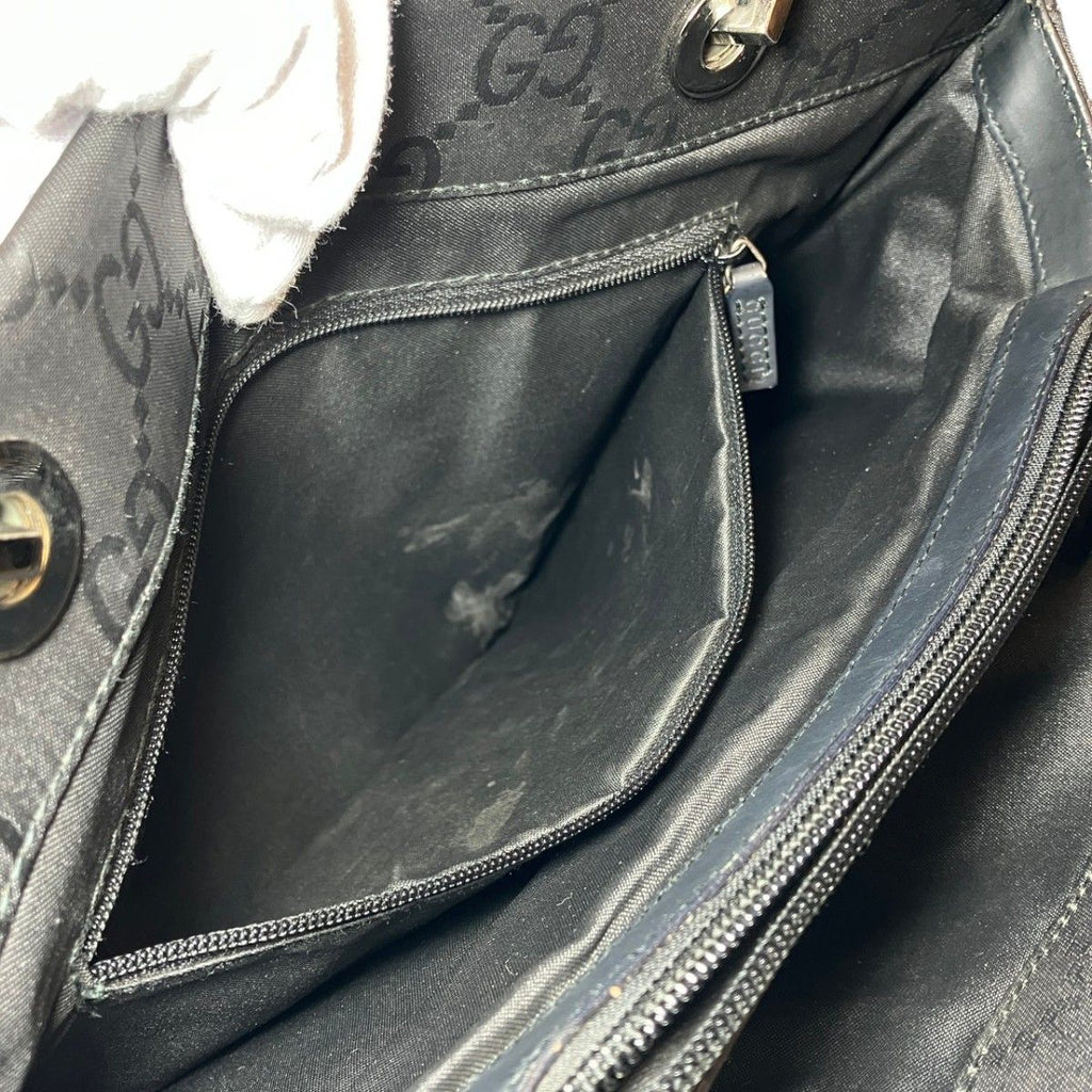 Gucci Bamboo Tote Bag GG Nylon — view 7