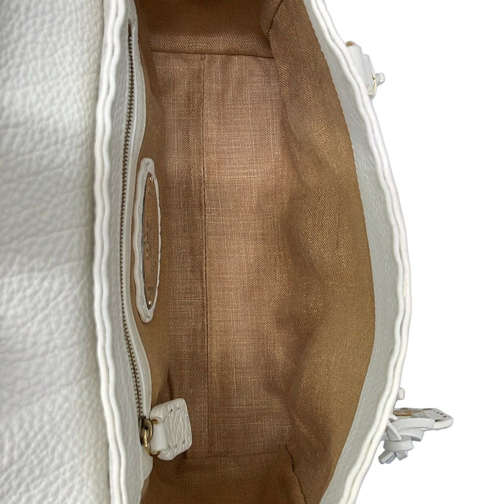 Fendi Handbageria Selleria Linda Bag White Leather — view 7