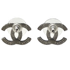 Chanel CC Logo Earrings Metal Rhinestone — view 3